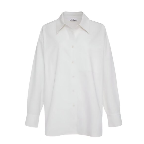 NWT Rumored - M - Ex-Boyfriend Oversized Button Up Shirt In White - Picture 3 of 7